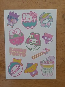 Hello Kitty Sanrio Kawaii Sticker Sheet For Decoration, Journal, Scrapbook - Picture 1 of 1