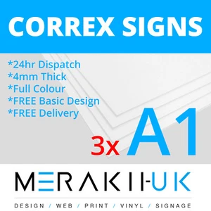 3 x cartelli A1 Correx pubblicità esterna stampa a colori PIÙ ECONOMICI SU EBAY - Foto 1 di 11