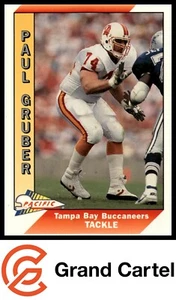 1991 Pacific #503 Paul Gruber - Tampa Bay Buccaneers GRAND-CARTEL - Picture 1 of 2