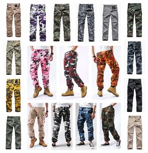 BACKBONE Mens Military Tactical BDU Camouflage Pants Casual Cargo Pants Trousers - Picture 1 of 135