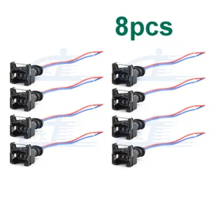 8 x Fuel Injector Connector Wiring Plugs Clips Fit EV1 OBD1 Pigtail Cut & Splice - Picture 1 of 9