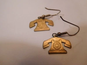 Pendientes de teléfono giratorios vintage - Imagen 1 de 4