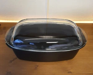 Aluguss-Bräter mit Glasdeckel antihaftbeschichtet sehr gut erhalten - Bild 1 von 8