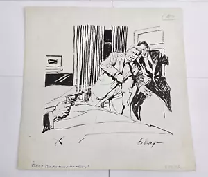 Arte pulpar original publicado Leo Morey - revista Mike Shayne Mystery agosto 1962 - Imagen 1 de 6