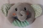 Spark Create Imagine Elephant Ring Hand Rattle Crinkle Plush Stuffed Gray Green