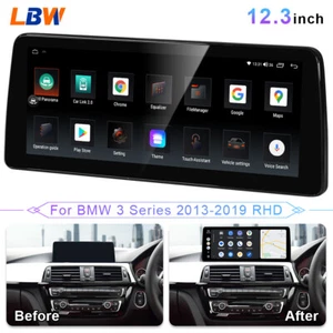 Android Car GPS 12.3'' 2+32G BT Stereo Multimedia For BMW 3 Series 2013-2019 RHD - Picture 1 of 12