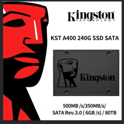 Kingston SSD Internal Solid State Drive A400 960GB 480GB 240GB 120GB 2.5 Inch - Image 1 of 4
