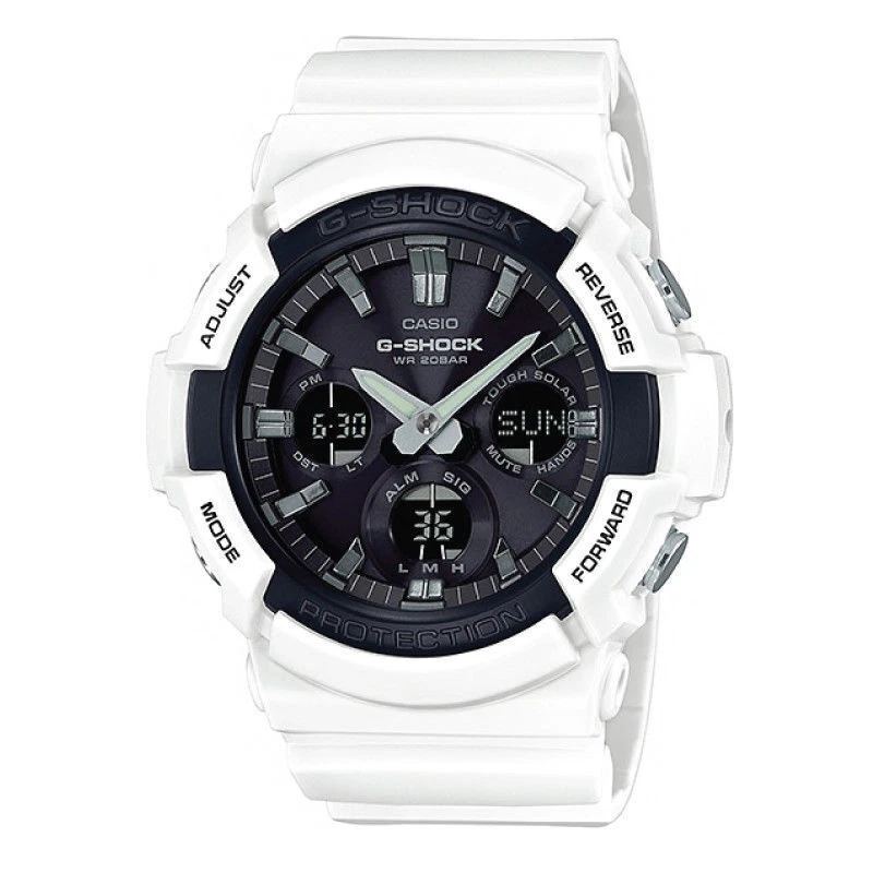 Casio G-SHOCK GAS100B-7A 52.5mm White Resin Case and Band Men's Wristwatch
