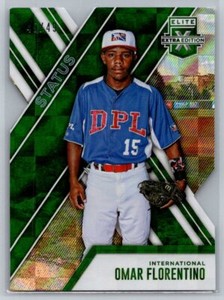 2017 Panini Elite Extra #157 Omar Florentino Status Green Die Cut 45/49