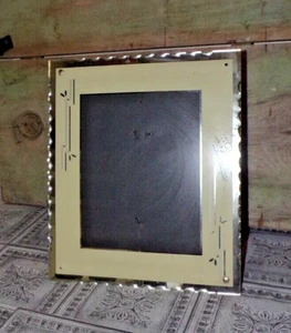 Reverse Paint 11x13 Picture Frame 9x7" Photo Scalloped Mirror Vintage Art Deco - Picture 1 of 8