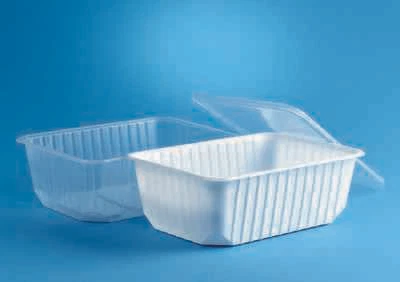 PROPAC Feinkostbecher Salatbecher inklusive Deckel- transparent , rechteckig