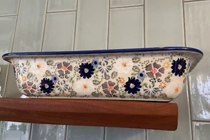 New Polish Pottery Mixed Flower Casserole Mother's Day Gift (50% to Charity) - Picture 1 of 14