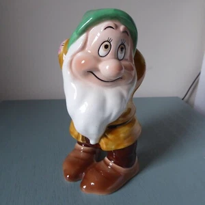 Vintage Disney Ceramic Dwarf Bashful About 7" Made In Japan Exc Used Cnd - Picture 1 of 9
