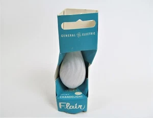 Vintage GE Flair Chandelight Light Bulb White 15 Watt 15FC/W/F New NIP NOS - Picture 1 of 6