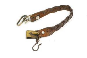 WW2 Japanese Army Officers Lace-up Leather Hanger Belt Gunto Sword Fitting 34cm - Picture 1 of 24