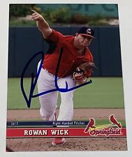 Rowan Wick SIGNED 2017 Springfield SGA Set Card Auto RC Cardinals Cubs Padres