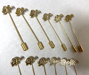 Vintage goldfarbene Stecknadeln/Hut/Anstecknadeln Menge 18 Stück - Schildkrötenform Pin - Bild 1 von 5