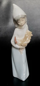 Lladro MÄDCHEN MIT HAHN Henne Huhn, nicht mehr produziert 2001 - 7,75 Zoll - Bild 1 von 1