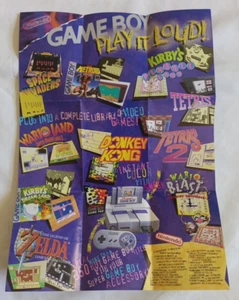 Nintendo Game Boy Konsole Play it Loud System Promo Mini Poster NUR Einsatz - Bild 1 von 3