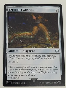 Lightning Greaves 0281 Non Foil Uncommon LOTR Commander MTG Near Mint - Picture 1 of 4