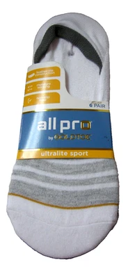 Calcetines deportivos Goldtoe Ultralite AllPro, paquete de 6, talla de zapato 4-10, rayas, nuevos Foto 1 de 2