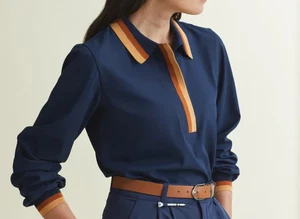 A. Putnam Dress Blues Womens Long Sleevr XS Small Or Medium Golf Top New NWT - Picture 1 of 10