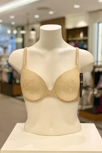 Maidenform Custom Lift T-Shirt BH 09473 34C Latte Bügel Spitze Neu mit Etikett - Bild 1 von 4
