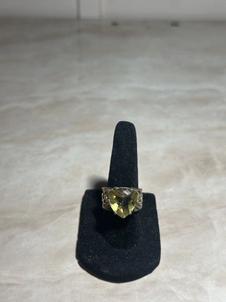 B. Paz Israel sterling silver lemon quartz statement ring size 6 - Image 1 of 4