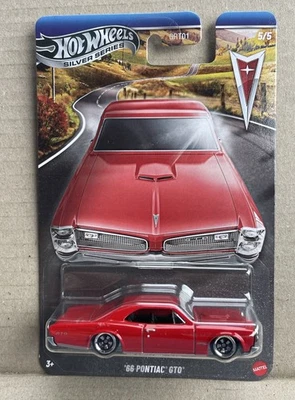 Hot Wheels Silver Series '66 Pontiac GTO Chase Red Metal base - Image 1 of 2
