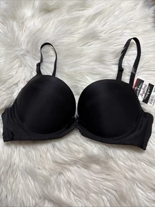 Neu mit Etikett 36C Angelina schwarzer Push-up-BH mit Bügel gepolsterter Rückenverschluss volle Abdeckung - Bild 1 von 7