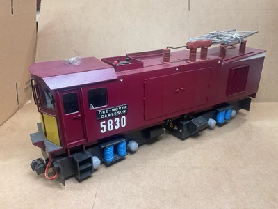 CUSTOM G GAUGE DIESEL LOCOMOTIVE ORE MOVER RED BATTERY POWERED WITH SOUND NICE! - Image 1 of 4