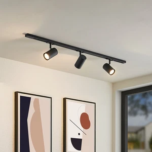 Lindby Sohil Schienensystem Deckenleuchte Deckenlampe schwarz GU10 dreiflammig - Bild 1 von 8