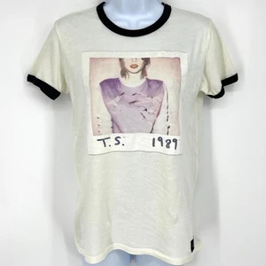 Taylor Swift 1989 World Tour Swiftie Ringer T Shirt 100% Soft Cotton Size M - Picture 1 of 7
