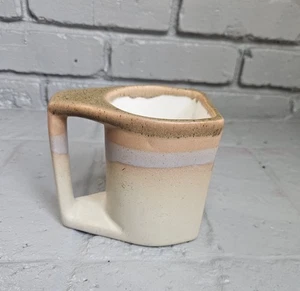 Rodolfo Padilla Stackable Stoneware Square Coffee Mug Drip Glaze Kokopelli - Picture 1 of 6