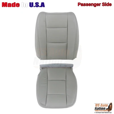 Cubiertas de asiento laterales de pasajero gris pizarra para Dodge Durango 2004-2006 de cuero sintético Foto 1 de 4