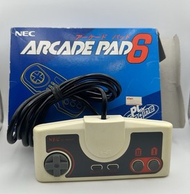 NEC Arcade Pad 6 6-Button Wired Controller PCE-TP1 for PC Engine Console