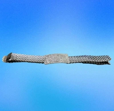 Cinturón elástico vintage tono plata escala pescado con hebilla plateada Foto 1 de 4