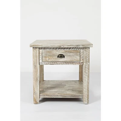 Artisan's Craft Rustic Farmhouse Distressed Solid Wood End Table - Image 1 of 4