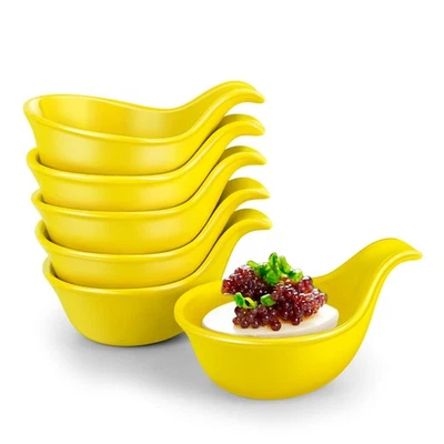 Ceramic Dipping Bowls, Small Bowls for Dipping with Handle, Condiment Cups So... - Image 1 of 4