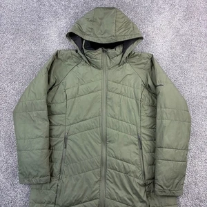 Columbia Crown Point Jacket Women's XL Green Insulated Hooded Fish Tail - Picture 1 of 10