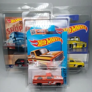 Hot Wheels 83 Silverado Lot of 3 Borla, Fram & yellow Walmart all w/ Protectors - Picture 1 of 11