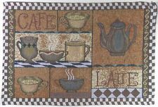 Coffee Style Placemat Tapestry Cloth Style D 1 piece /"CAFE/" and /"LATTE/"