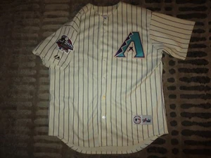 Steve Finley #12 Arizona Diamondbacks 2001 World Series Majestic Jersey LG L  - Picture 1 of 4