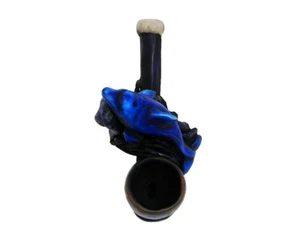 Mini pipa de mano hecha a mano para fumar tabaco delfín azul marsopa animal marino - Imagen 1 de 5