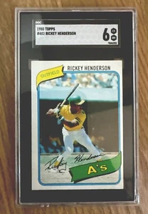 1980 Topps - Rickey Henderson RC #482 SGC 6 - EX-NM - Oakland Athletics - Rookie - Picture 1 of 3
