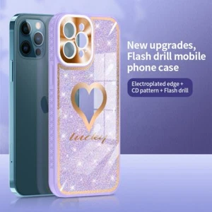 Bling Glitter Love Heart Magsafe Handyhülle für iPhone 13 12 Pro Max TPU Hülle - Bild 1 von 15