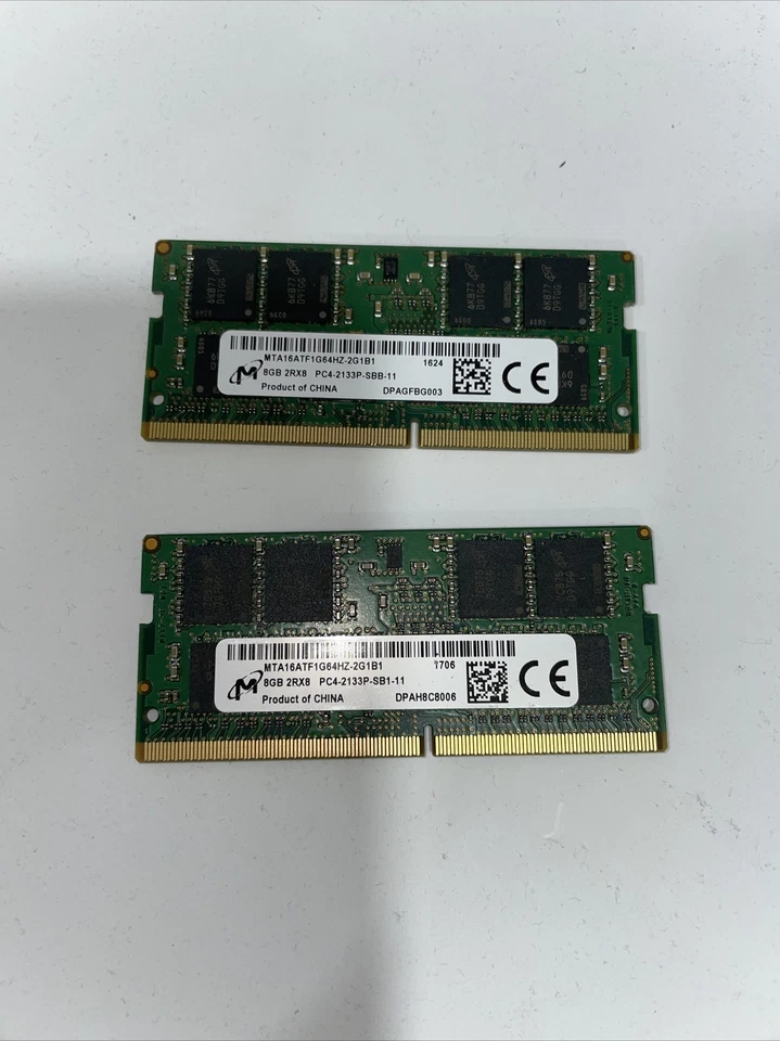 Micron 16GB (8GB x2) 2Rx8 PC4-2133P Laptop RAM DDR4 - Image 1 of 1