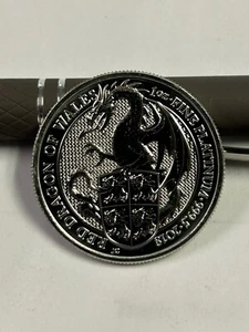 2018 Great Britain 1 oz Platinum Queen's Beasts Red Dragon of Wales. - Picture 1 of 2