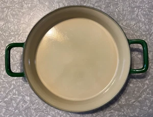 Vintage Le Creuset Dark Green 32 3.5 Qt Round Braiser Cast Iron VG - No Lid - Picture 1 of 6