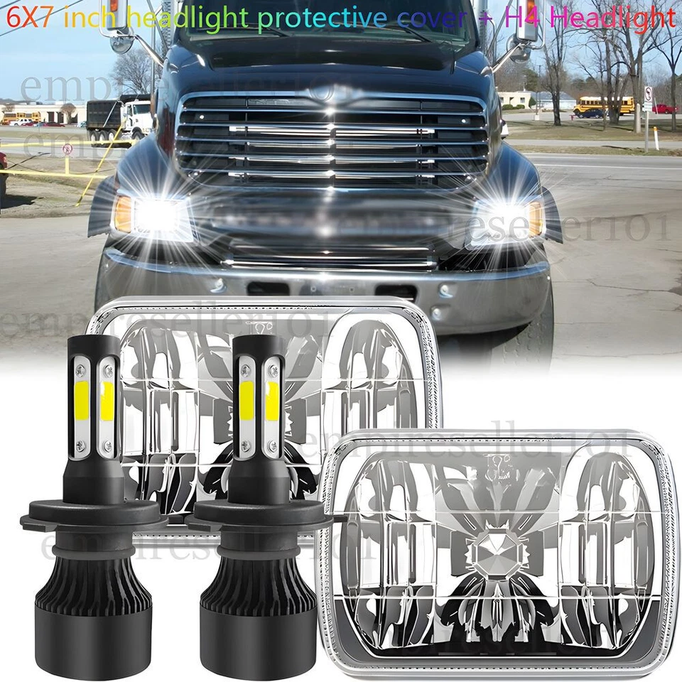 Par de faros proyectores LED 7x6" haz DRL alto/bajo para camioneta Ford Sterling LT9513 Foto 1 de 4